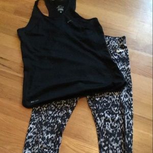 Nike leggings and dri fit top